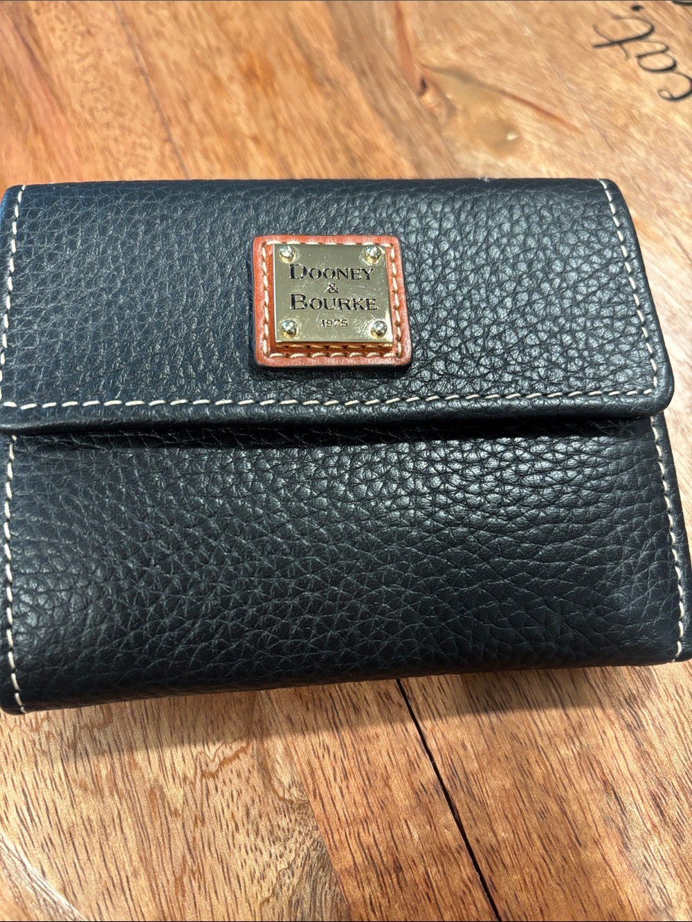 Dooney & Bourke Black Pebbled Leather Wallet